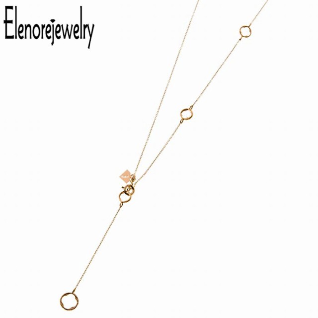 エレノアジュエリー Elenore Jewelry 10K ゴールド ネックレス レディース サークル Y ギフト プレゼント おしゃれ ELP0004 送料無料