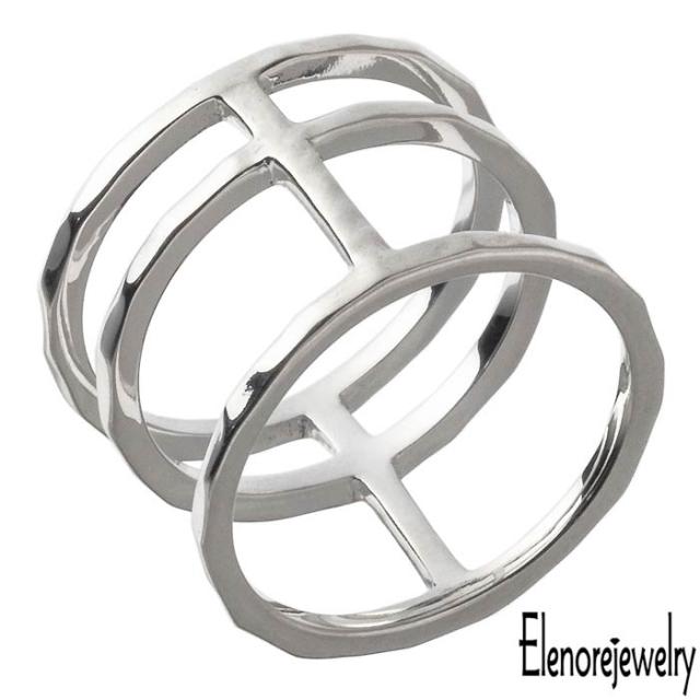 エレノアジュエリー Elenore Jewelry シルバー リング ブリッジ トリプル レディース 9号 11号 13号 15号 ELR0065S ELR0065Sの通販は