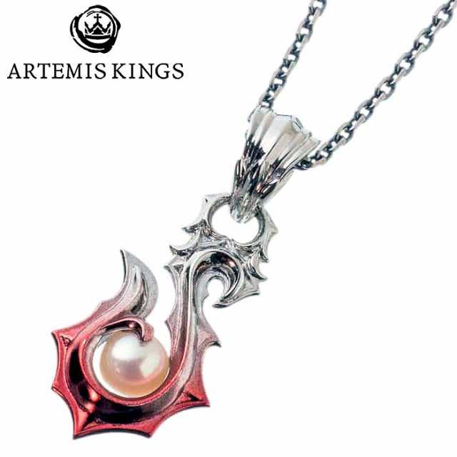 アルテミスキングス ARTEMIS KINGS 赤彩 フィッシュフック シルバー ネックレス ペンダント SV925 スターリングシルバー キュービックジ