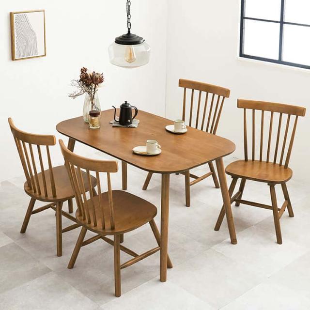 ダイニング 5点セット テーブル+チェア4脚 ウィンザーチェア コム