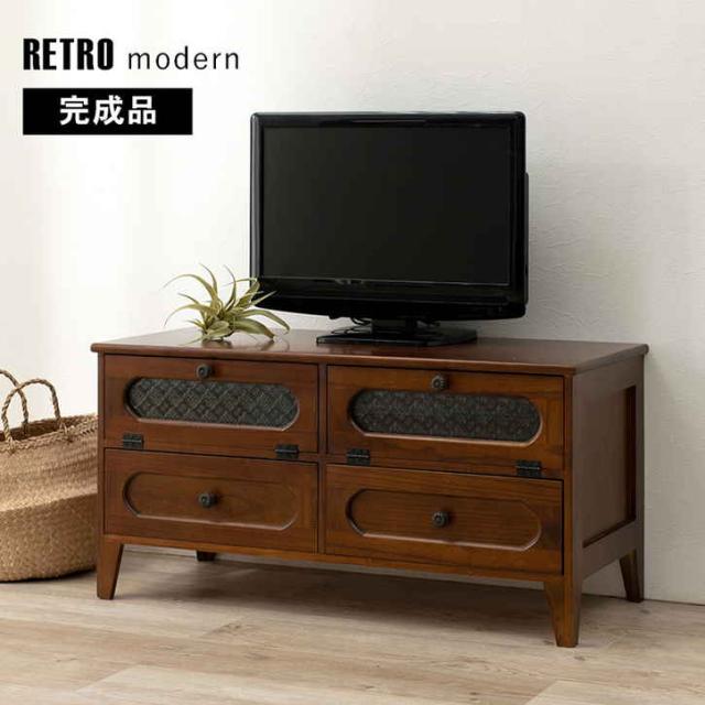 昭和レトロ 棚 テレビ台 楽天市場】レトロ花ガラス テレビ台 幅90cm 開き扉タイプ【Bruno