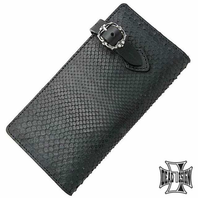 DEAL DESIGN 長財布 ブラック レザー クロス ディールデザイン財布黒