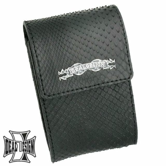 ディール デザイン DEAL DESIGN シルバー マルチレザーボックスブラックパイソン ot 391885