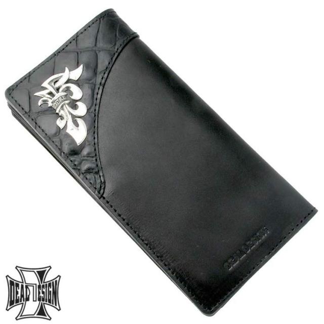 ディール デザイン DEAL DESIGN ロングウォレット 長財布 メンズ ブレードアックス ブラックレザー 二つ折り 391866
