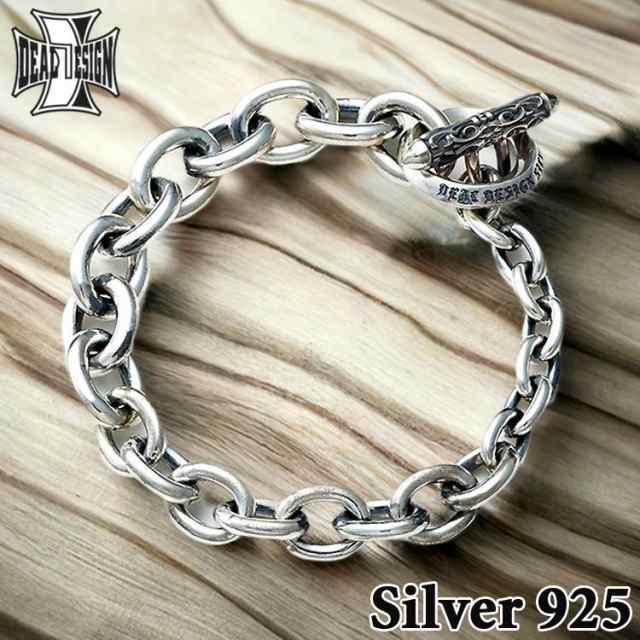 ディールデザイン DEAL DESIGN シルバー ブレスレット グラデーション リンク ブレス メンズ シルバー925 アクセサリー 国産 人気 ブランド アズキチェーン Tバー シンプル S/Mの通販は