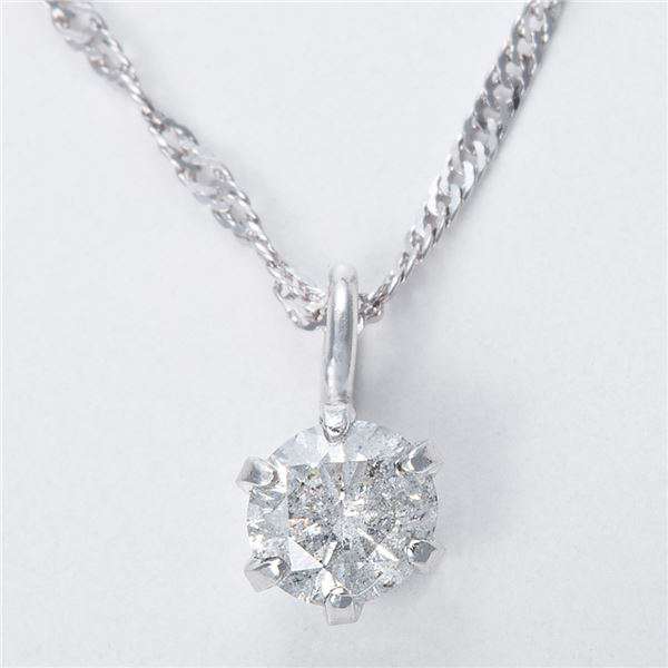 K18WG 1ctダイヤモンドペンダント/ネックレス スクリューチェーン（鑑別書付き） K18WG 1ctダイヤモンドペンダント⁄ネックレス スクリューチェーン