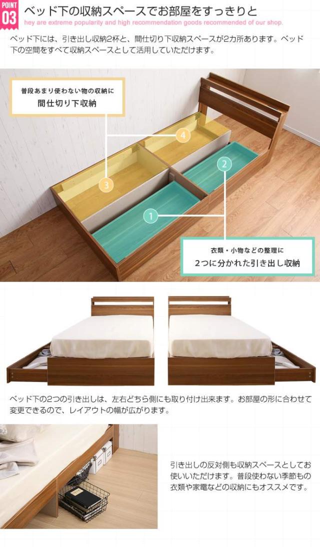 シングルサイズ Pluto 宮棚付き 引出し付き 収納ベッド オリジナルポケットコイルマットレス付き 新生活 引越し 家具 ※北海道・沖縄・離島は別途追加送料見積もりとなります メーカーより直送します 99030_NON フレーム・マットレスセット