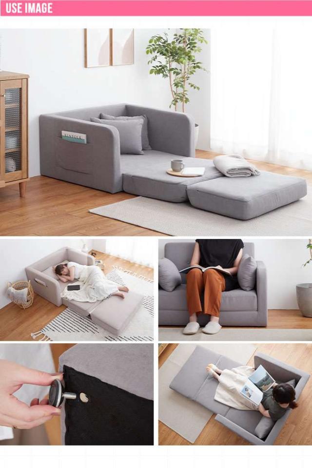 Aina 折りたたみ ソファベッド 新生活 引越し 家具 北海道・沖縄・離島