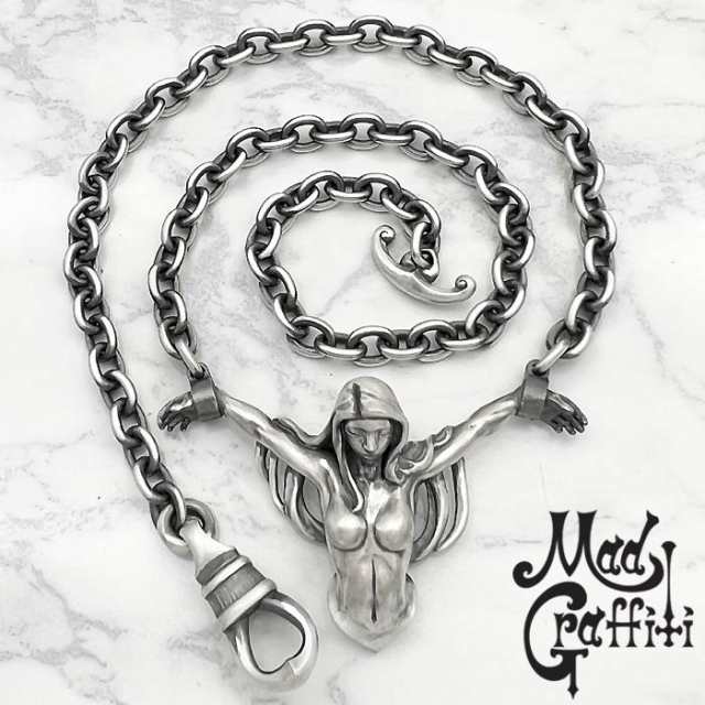 マッドグラフィティ Mad Graffiti クルシフィクシャン 2rd M ハーフ ネックレス シルバーネックレス メンズ シルバー925 アクセサリー 人