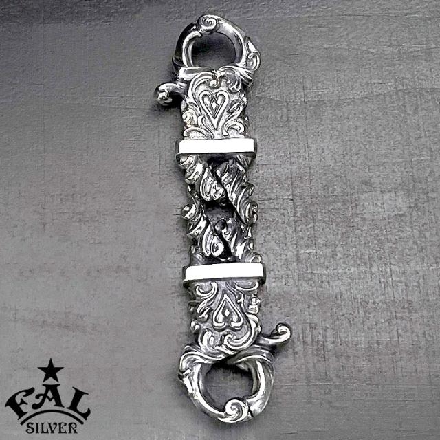 エフエーエル F.A.L FAL シルバー キーチェーン アラベスク リーフ クリップ ユニティー キーチェーン ショートタイプ メンズ キーホルダー キーフック ばね式 シルバー925