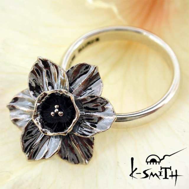 ケースミス K-SMITH バースデー フラワー シルバー リング 指輪 1月水仙 Birthday Flower Ring KF-RING-01