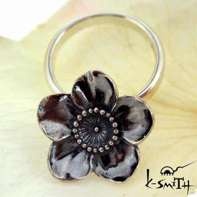 ケースミス K-SMITH バースデー フラワー シルバー リング 指輪 2月梅 Birthday Flower Ring KF-RING-02