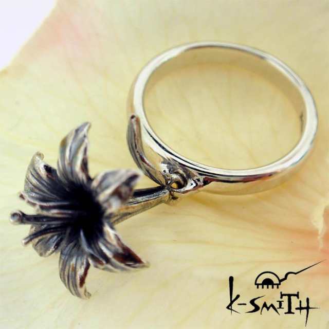 ケースミス K-SMITH バースデー フラワー シルバー リング 指輪7月ゆり Birthday Flower Ring KF-RING-07