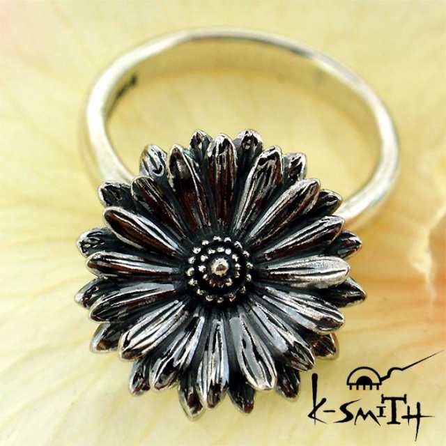 ケースミス K-SMITH バースデー フラワー シルバー リング 指輪 10月ガーベラ Birthday Flower Ring KF-RING-10