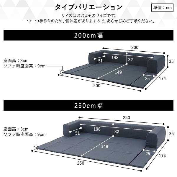 日本製 フロア ソファー フロアマット付き 【Lサイズ ブラウン】幅250cm 洗えるカバー付き ソファセット ロー ソファー 1人暮らし コーナ