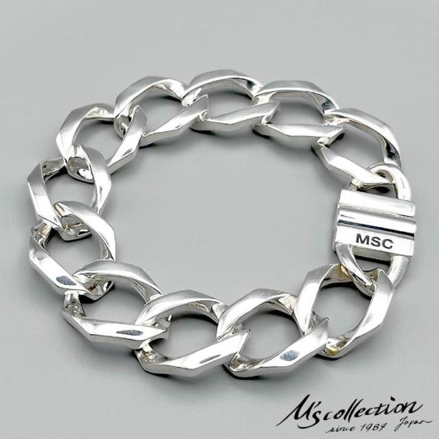 エムズコレクション M's collection シルバーブレスレットMSC CURB