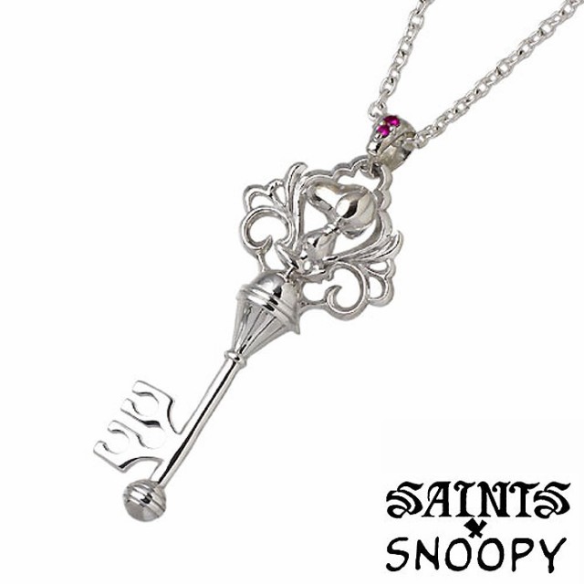 セインツ スヌーピー SAINTS x SNOOPY スヌーピー キー ネックレス シルバーネックレス ピーナッツ Peanuts シルバー925 アクセサリー 国