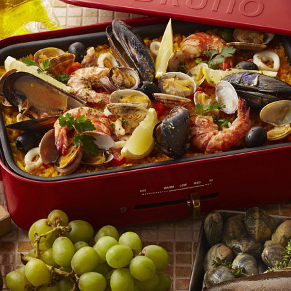 【北欧風のキッチン用品】BRUNO コンパクトホットプレート レッド ブルーノ デザインキッチン家電 オシャレ【送料無料】の通販は