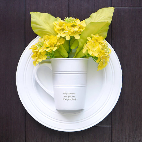 新築祝い 名入れ花瓶 記念品 名入れ無料 カップ ソーサーアートベース ホワイト 名入れ壁掛け花瓶 送料無料 の通販はau Pay マーケット スマートギフト