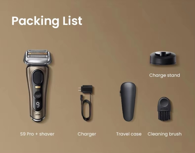 ブラウン　メンズ電気シェーバー　4枚刃　シリーズ9 wet&dry ✨ BRAUN（ブラウン） 電気シェーバー 電動 髭剃り メンズシェーバー 4枚