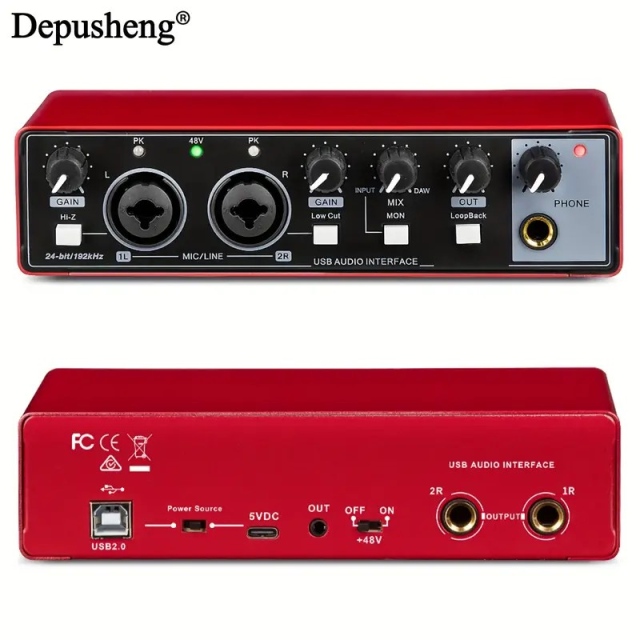 Depusheng USBオーディオインターフェイス Amazon.com: Depusheng RX2 usb audio interface computer