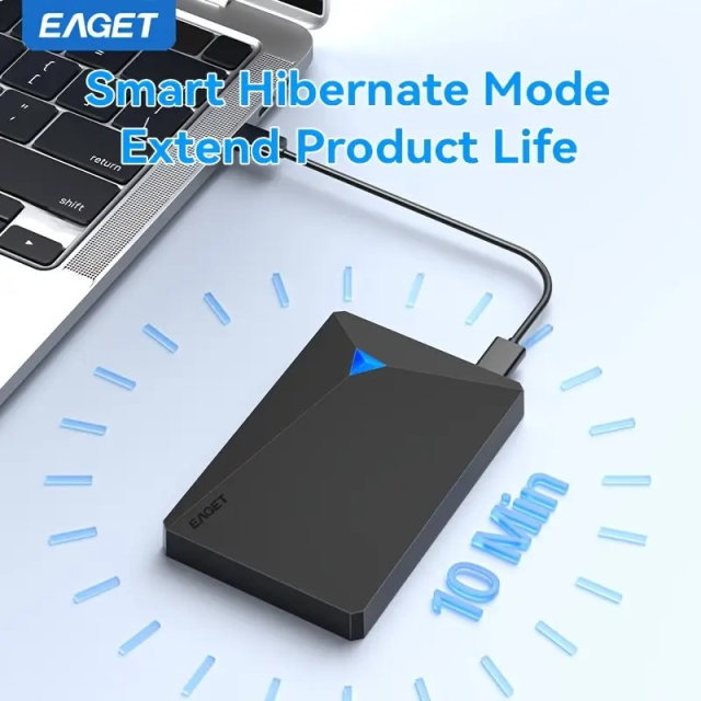EAGET ポータブル 外付け HDD USB 3.0 プラグアンドプレイ 大容量 4TB