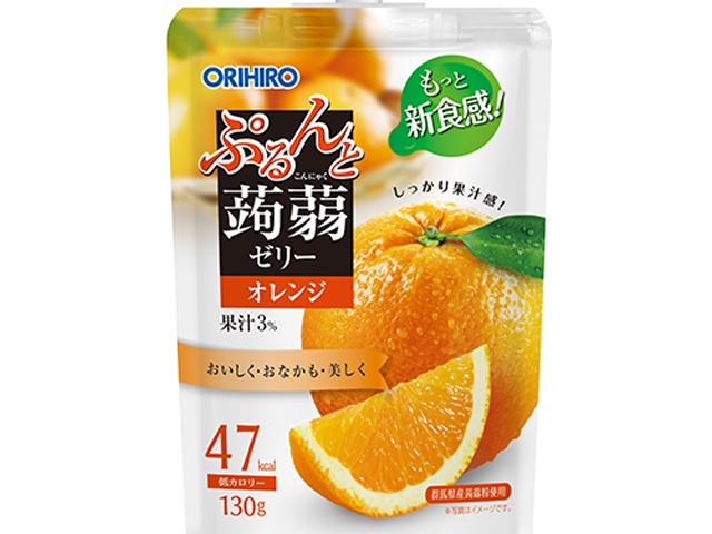 オリヒロぷるんと蒟蒻ゼリースタンディングオレンジ味 ×48 【全国送料無料】(沖縄・離島は別途)
