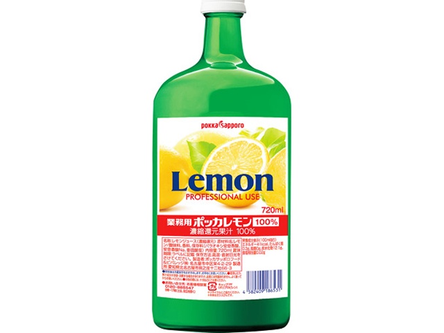 ポッカサッポロフード ポッカレモン１００％７２０ｍｌ業務用 ×6の通販は 6,595円