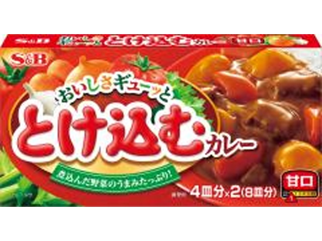Ｓ＆Ｂ おいしさギューッととけ込むカレー甘口１４０  ×60 【送料込】(沖縄・離島は別途)