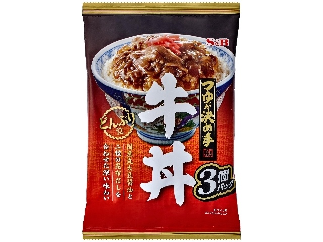 Ｓ＆Ｂ どんぶり党 牛丼３個パック ×16 【送料込】(沖縄・離島は別途)