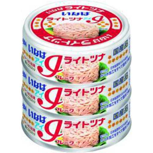 いなば 国産ライトツナアイフレークかつお油漬け３缶 ×15 【全国送料無料】(一部地域除く)の通販は