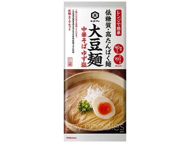 キッコーマン 大豆麺 中華そば ゆず塩１０４ｇ ×40 【送料込】(沖縄・離島は別途)
