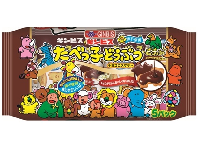 ギンビス たべっ子どうぶつチョコビスケット５Ｐ  ×12 【全国送料無料】(一部地域除く)の通販は 5,319円