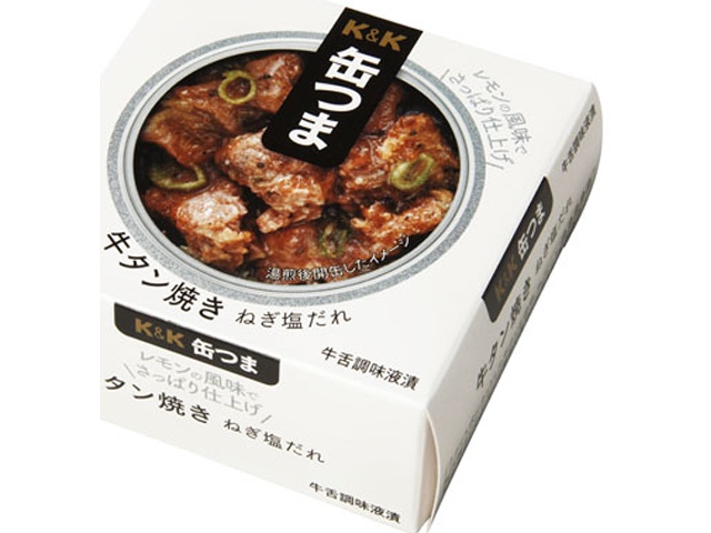 Ｋ＆Ｋ 缶つま牛タン焼きねぎ塩だれ ６０ｇ×24【全国送料無料】(一部地域別途)