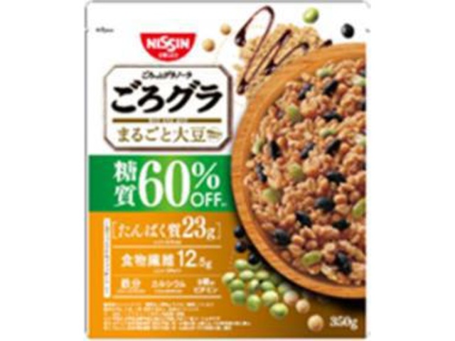 シスコ ごろグラ糖質６０％オフまるごと大豆３５０ｇ×12【全国送料無料】(一部地域別途)