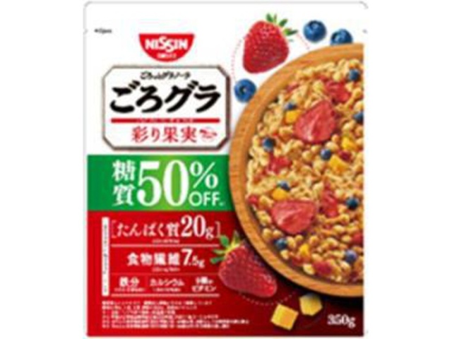 シスコ ごろグラ糖質５０％オフ彩り果実３５０ｇ×12【全国送料無料】(一部地域別途)