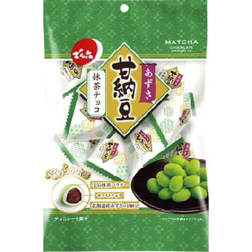 でん六 あずき甘納豆抹茶チョコ７０ｇ ×48 【全国送料無料】(一部地域除く)