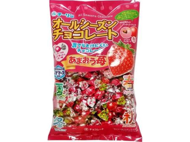 チーリン製菓 あまおう苺オールシーズンチョコ １００ｇ ×24 【全国送料無料】(沖縄・離島は別途)
