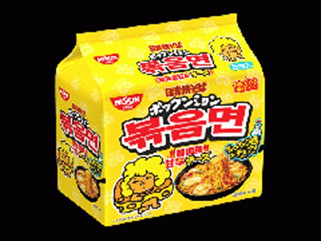 日清 焼そばポックンミョン 韓国風甘辛チーズ５食 ×18 【送料込】(沖縄・離島は別途)