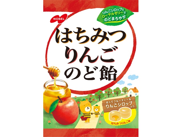 ノーベル はちみつりんごのど飴１１０ｇ ×48 【全国送料無料】(沖縄・離島は別途)