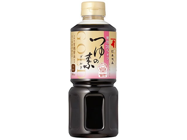 にんべん 糖質７０％オフつゆの素ゴールド５００ｍｌ ×12 【全国送料無料】(一部地域除く)の通販は