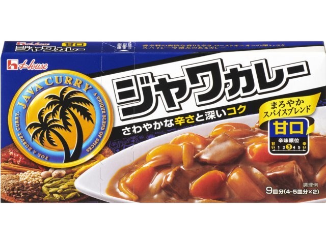 ハウス食品 ジャワカレー甘口 １８５ｇ ×60 【送料込】(沖縄・離島は別途)