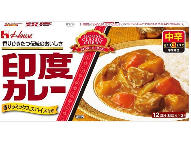 ハウス食品 印度カレー中辛 ２３０ｇ ×60 【送料込】(沖縄・離島は別途)