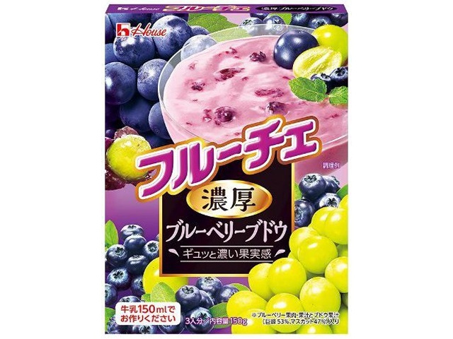 ハウス食品 フルーチェ 濃厚ブルーベリーブドウ １５０ｇ×60【全国送料無料】(一部地域別途)