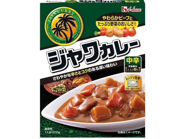 ハウス食品 レトルトジャワカレー中辛２００ｇ ×60 【送料込】(沖縄・離島は別途)