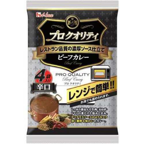 ハウス食品 プロクオリティ ビーフカレー辛口４袋 ×6の通販は