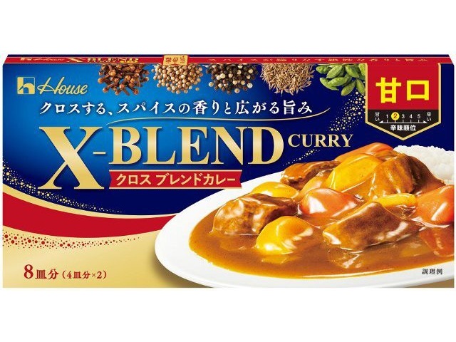 ハウス食品 クロスブレンドカレー 甘口１４０ｇ ×60 【送料込】(沖縄・離島は別途)