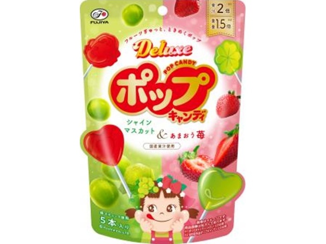 不二家 デラックスポップキャンディ ５本  ×48 【全国送料無料】(沖縄・離島は別途)