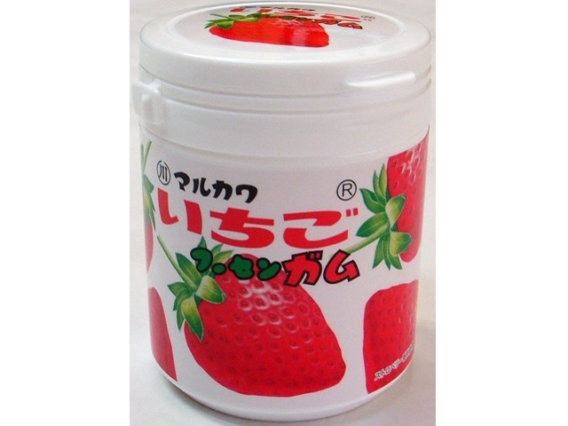 丸川製菓 いちごマーブルガムボトル１３０ｇ ×48 【全国送料無料】(沖縄・離島は別途)