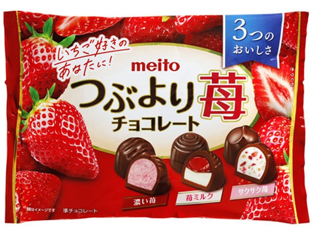 ｍｅｉｔｏ つぶより苺チョコレート １１８ｇ ×36 【全国送料無料】(沖縄・離島は別途)